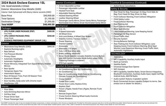 Used 2024 Moonstone Gray Metallic Buick Essence image 5