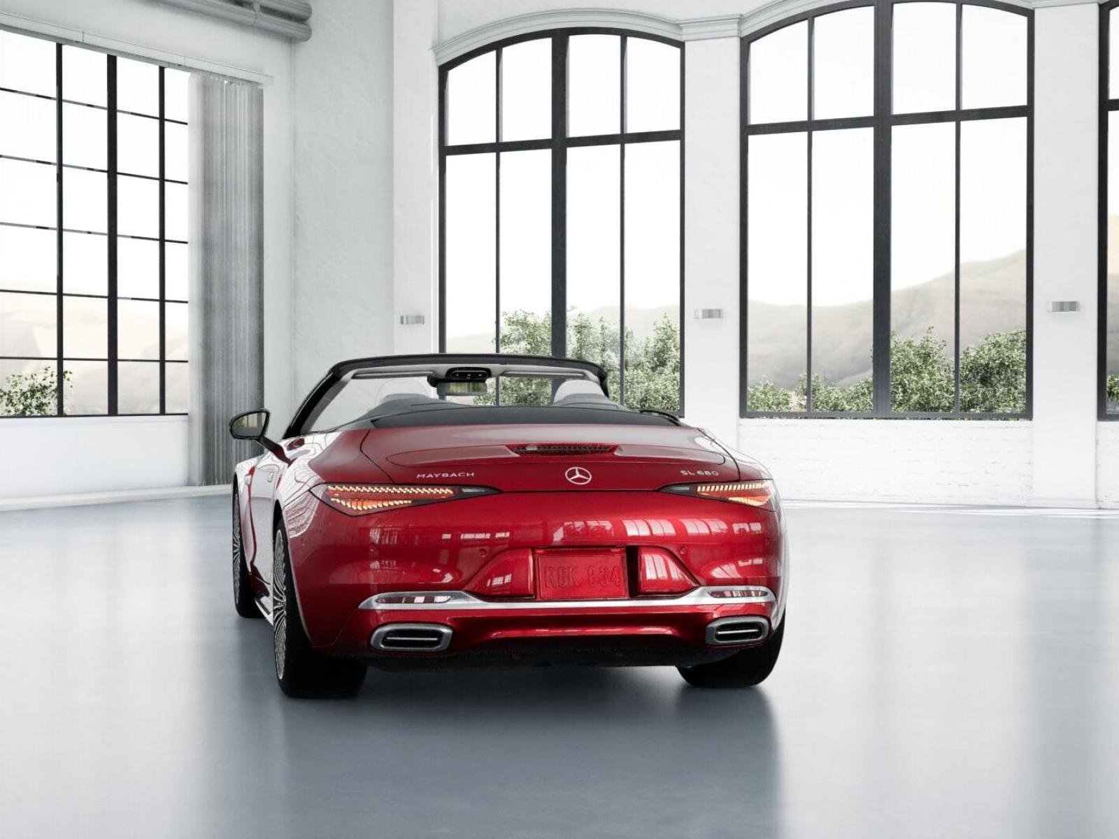 New 2026 MANUFAKTUR garnet red metallic (Red Ambiance) Mercedes-Benz Maybach SL 680 Monogram Series image 26