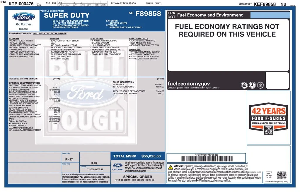 Used 2019 White Ford XL image 2