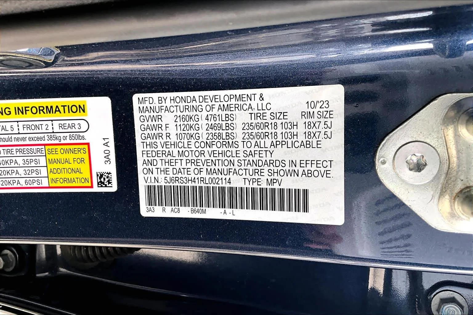 Used 2024 Canyon River Blue Metallic Honda EX image 62