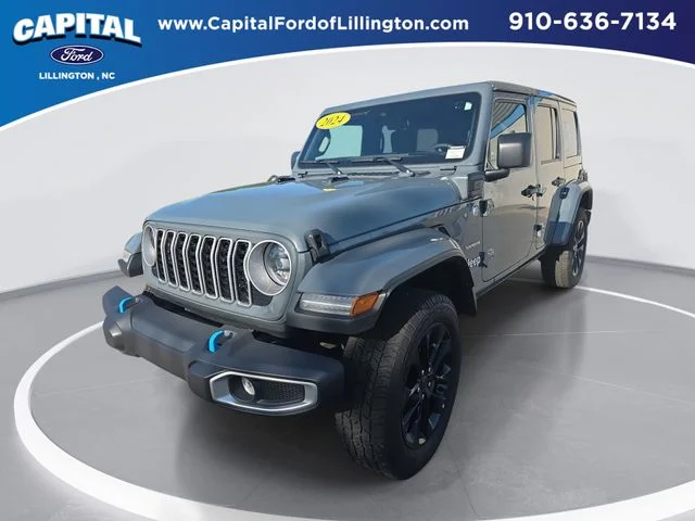 Used 2024 Gray Jeep Sahara 4xe image 1