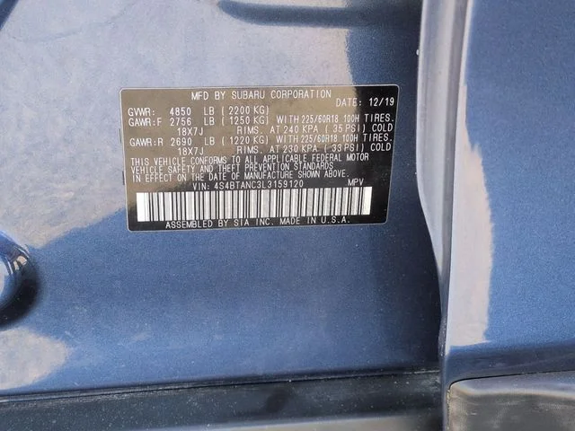 Used 2020 Blue Subaru Limited image 42