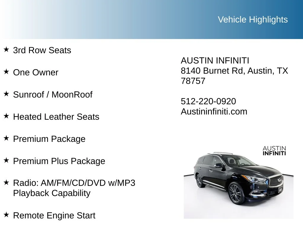 Used 2018 Black INFINITI  image 10