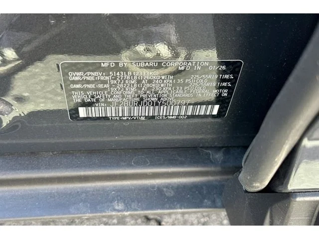 New 2026 MAGNETITE GRAY METALLIC Subaru Touring XT image 52