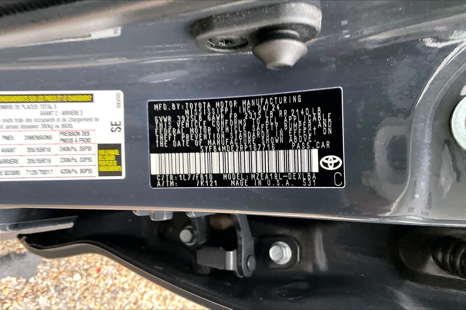 Used 2024 Underground Toyota LE image 34