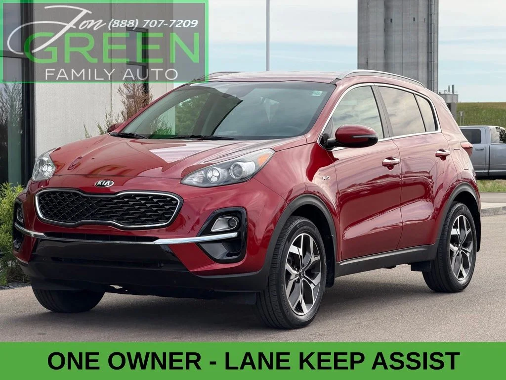 Used 2021 Red Kia EX image 1