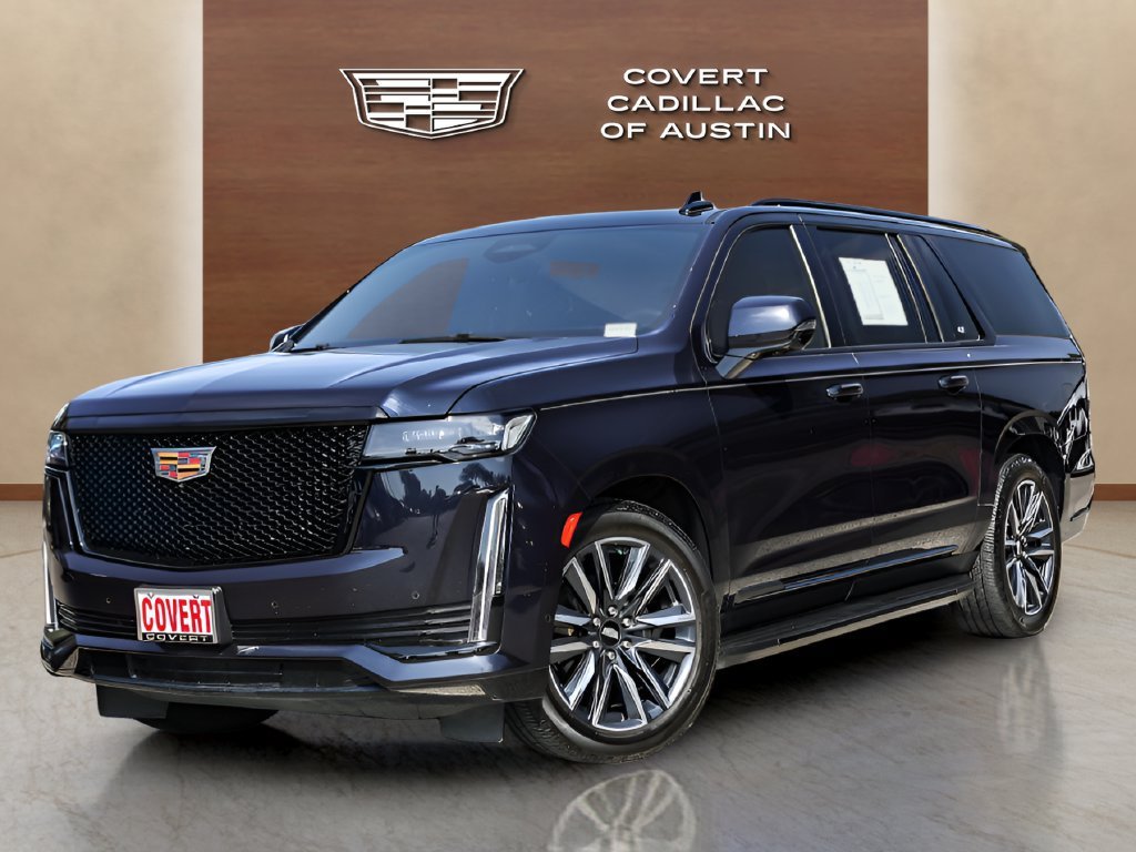 Used 2021 DARK MOON BLUE METALLIC Cadillac Sport image 1