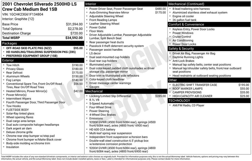 Used 2001 Tan Chevrolet LS image 2