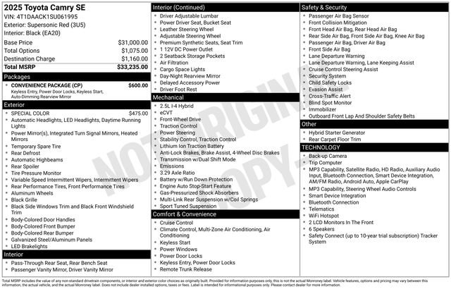 Used 2025 Red Toyota SE image 14