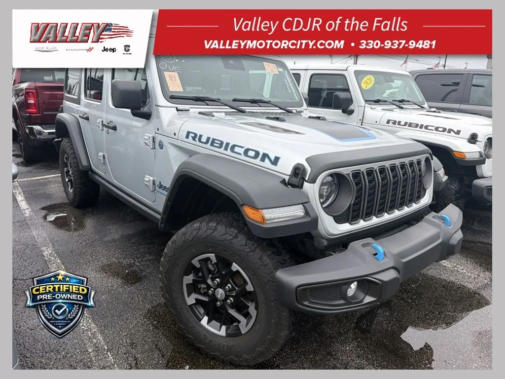 Certified Used 2024 Silver Jeep Rubicon 4xe image 1