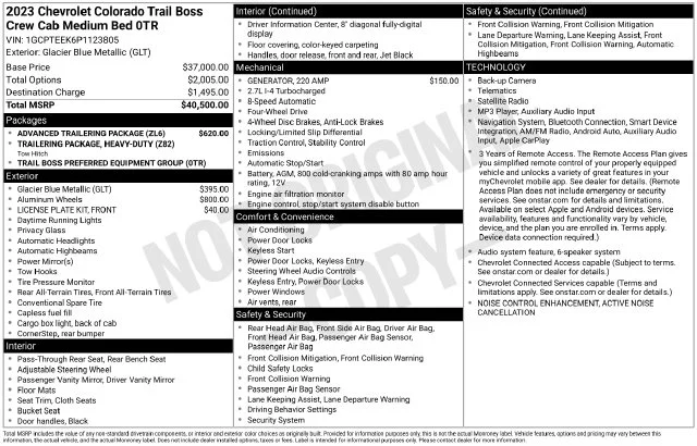 Used 2023 Blue Chevrolet Trail Boss image 37