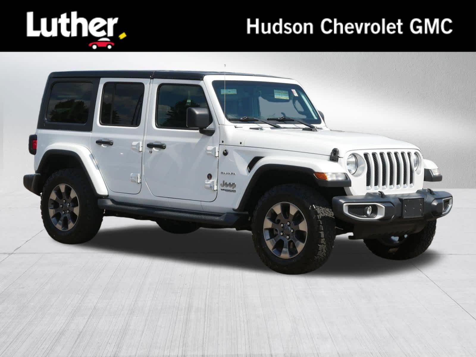 Used 2018 Bright White Jeep Sahara image 1