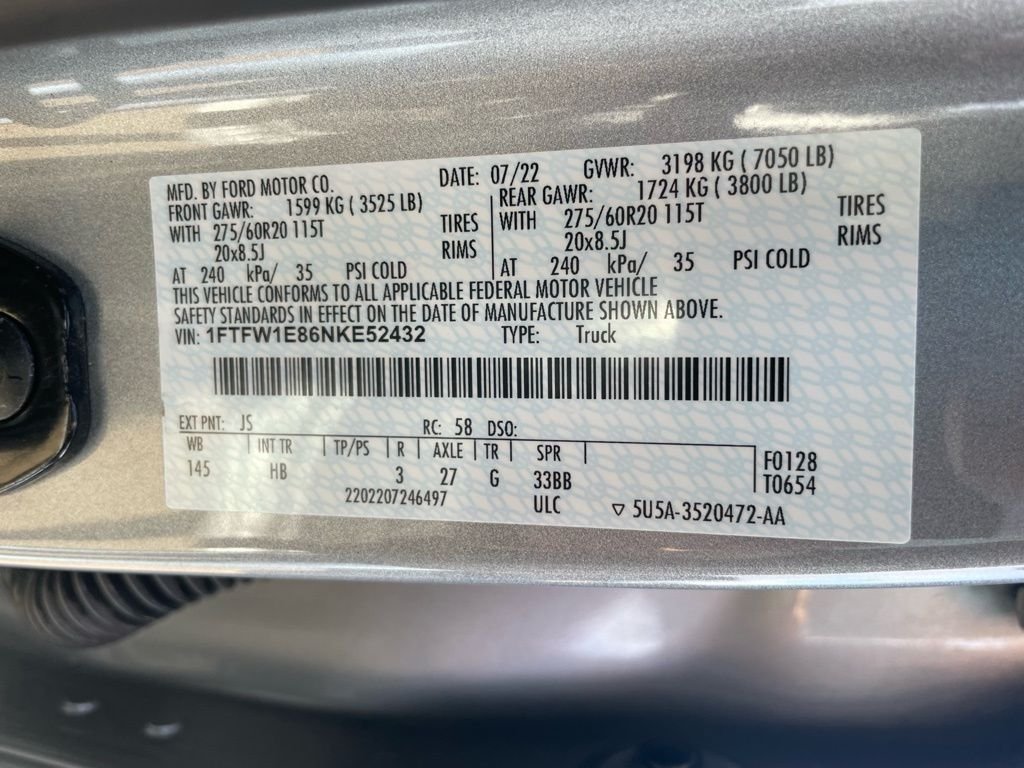 Used 2022 Silver Ford Lariat image 44