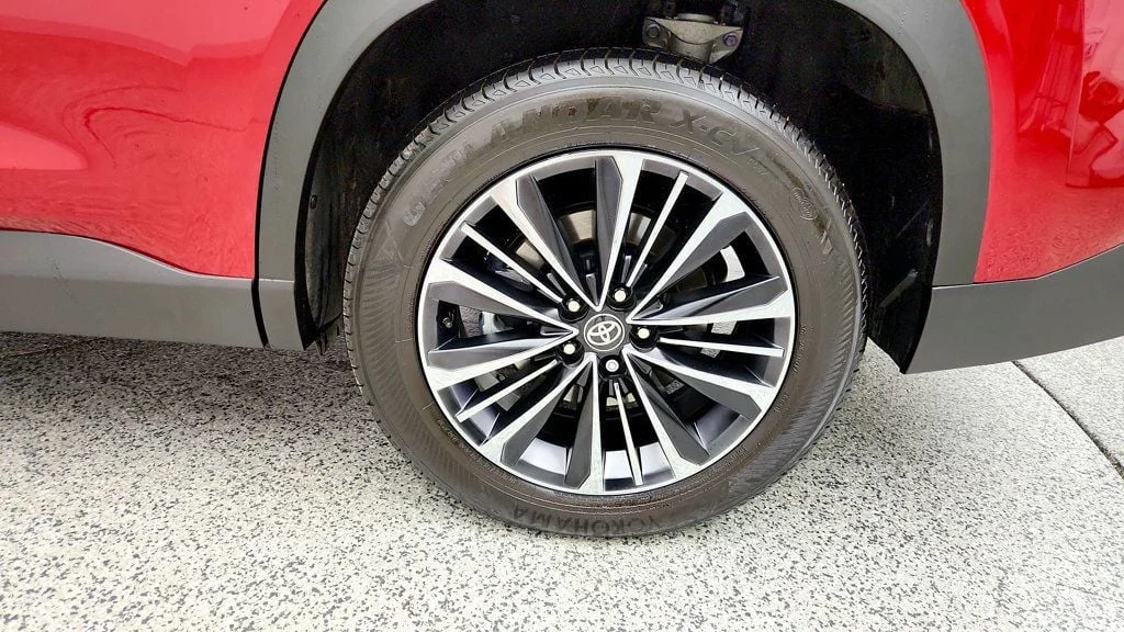 Used 2025 Ruby Flare Pearl Toyota Hybrid MAX Platinum AWD w/ Illuminated Cargo Sill image 9