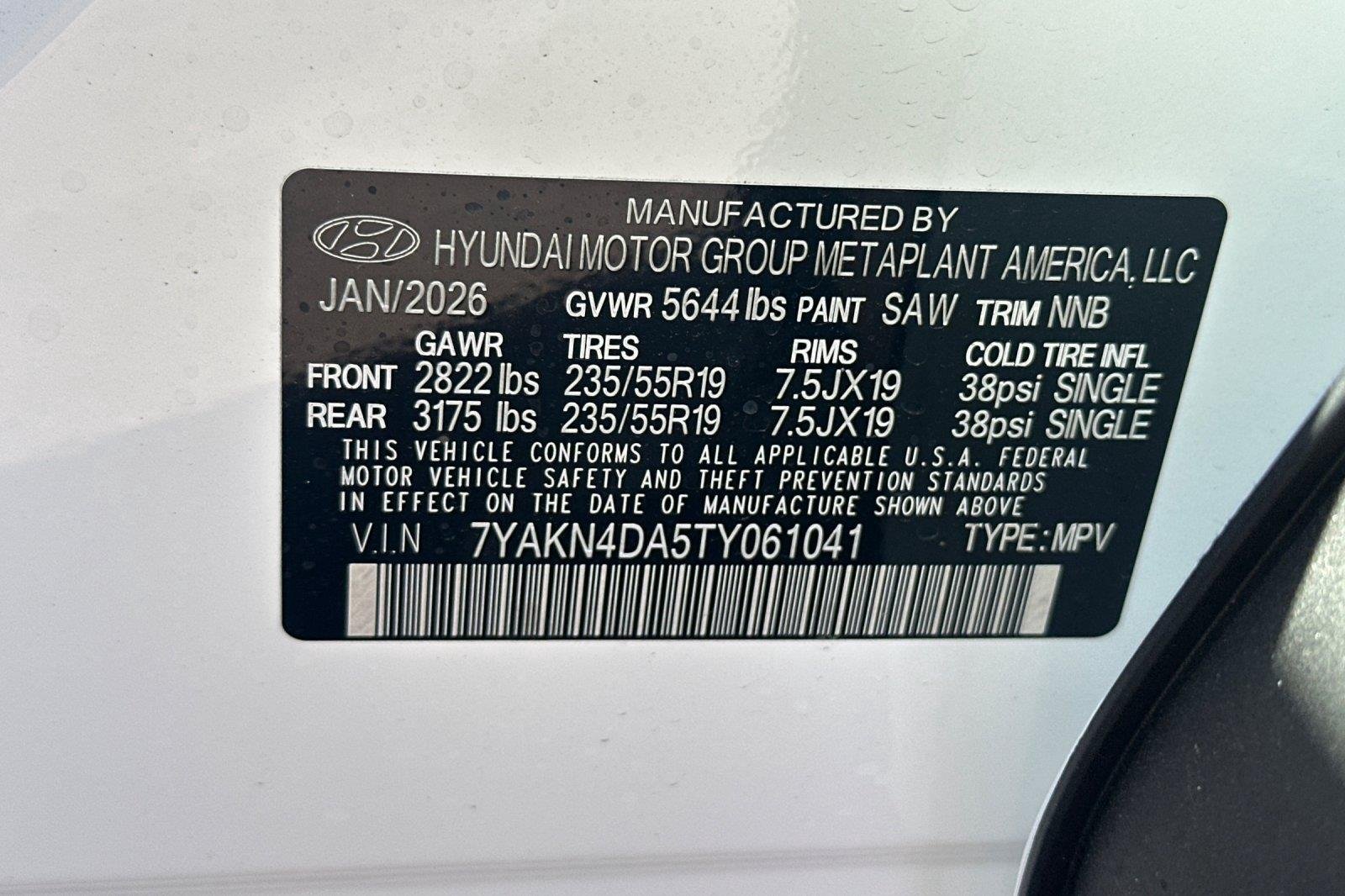 New 2026 Atlas White Hyundai SEL image 47