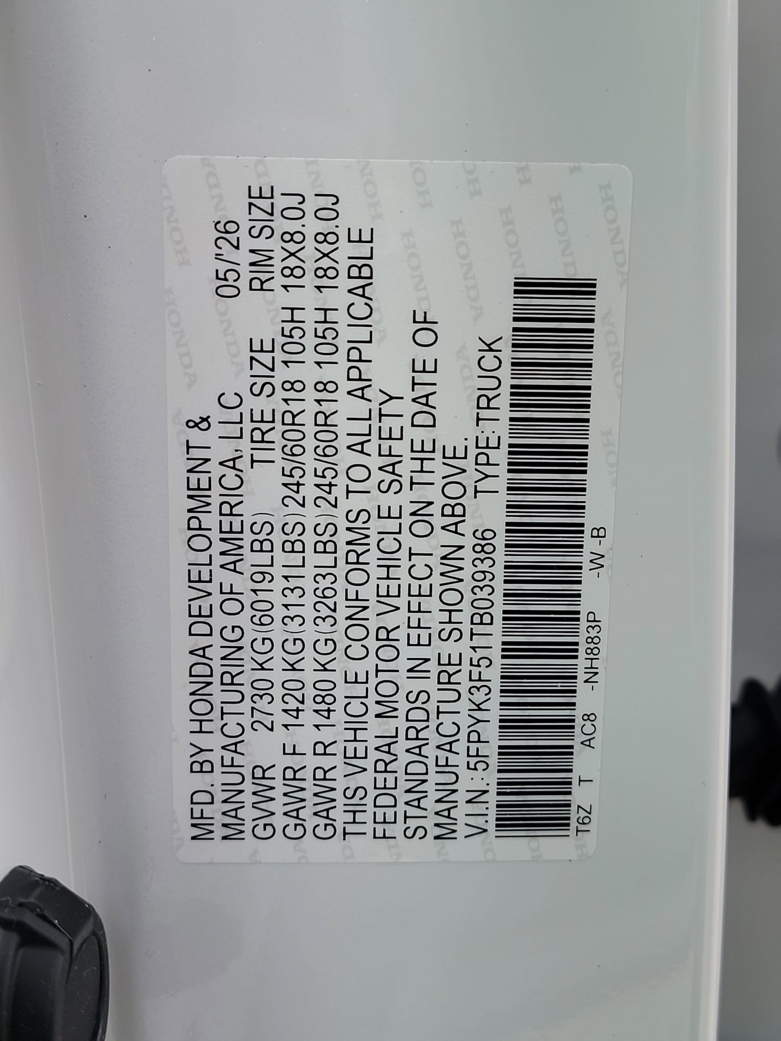 New 2026 Platinum White Pearl Honda RTL image 33