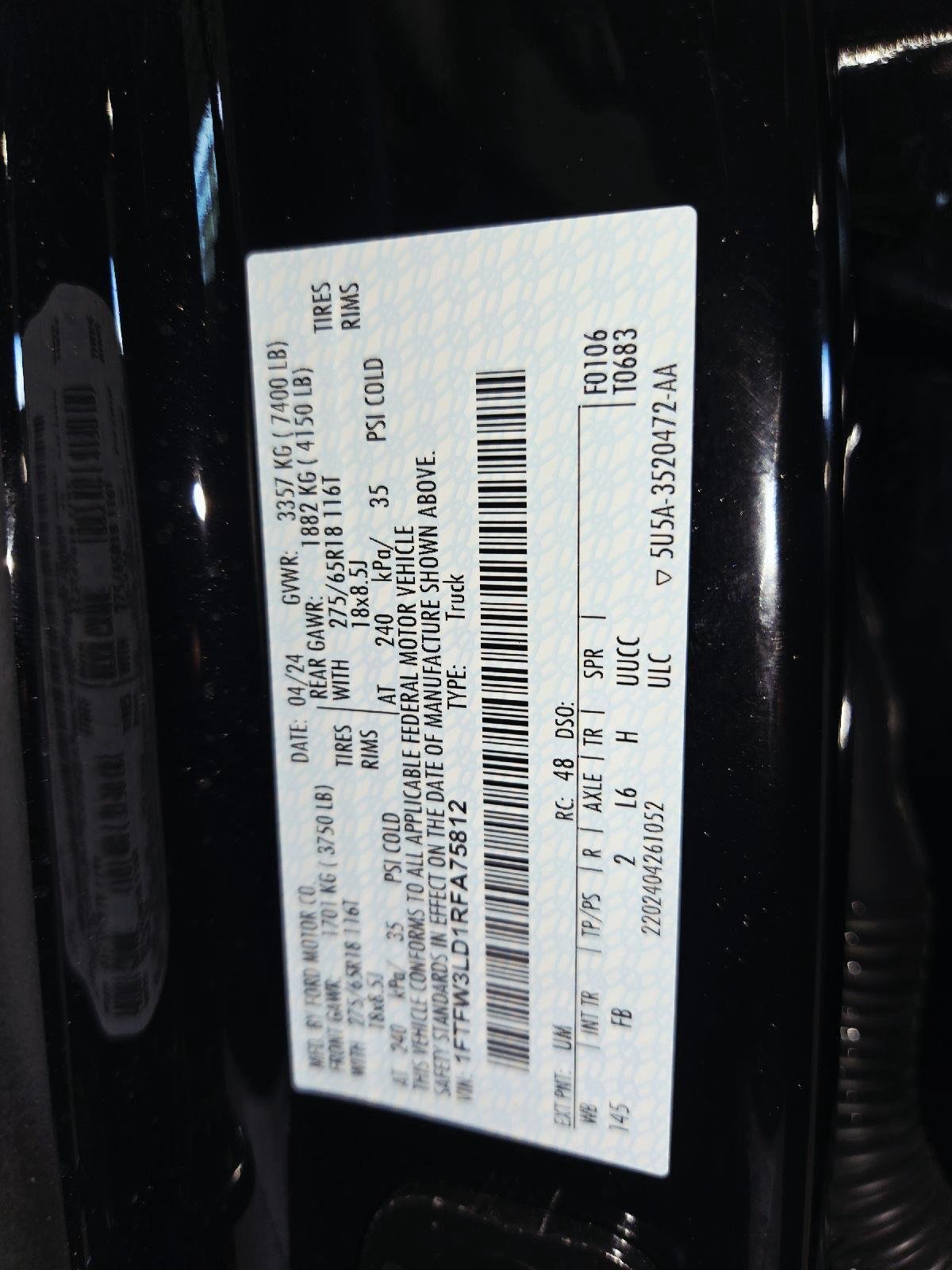 Certified Used 2024 Agate Black Ford XLT image 78