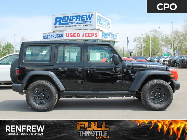2024 Jeep Wrangler Sport * No Accidents | Hardtop | 3.6L V6 | Skid Plates | Local Trade-In | Apple CarPlay