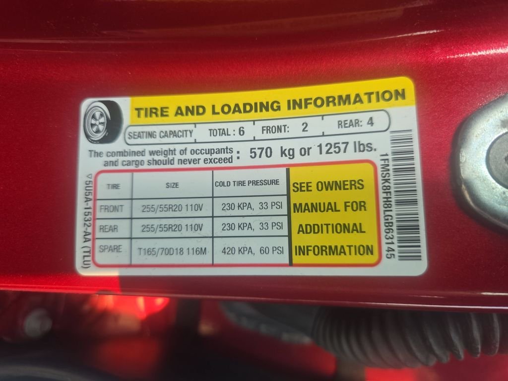Used 2020 Red Metallic Ford Limited image 24
