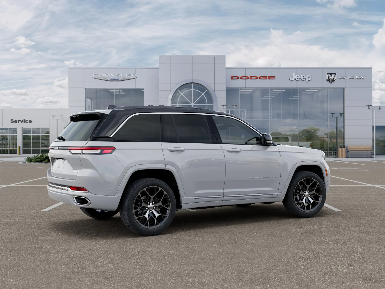 New 2025 Bright White Clear-Coat Exterior Paint Jeep Summit Reserve image 84