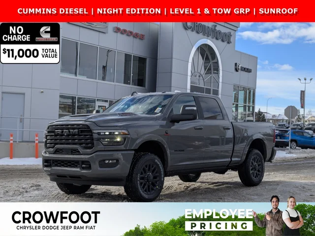 2026 RAM 3500 Limited - - 4x4 - Night Edition - 5th W & Gooseneck Prep - Level 1 Equip & More!