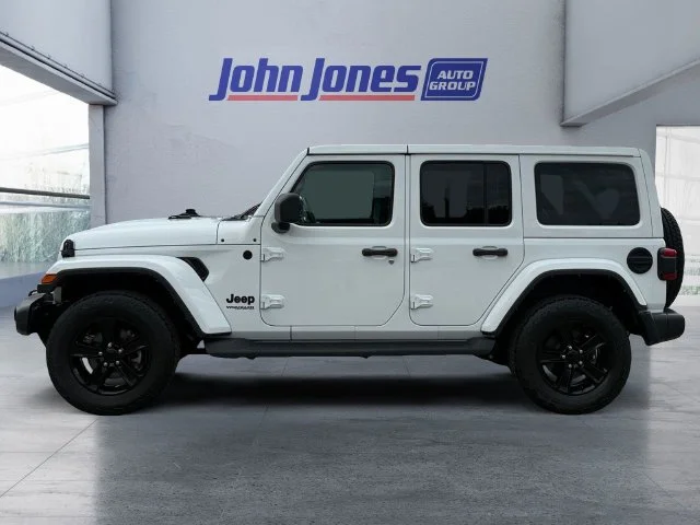 Used 2022 Bright White Clearcoat Jeep Unlimited Sahara Altitude image 2