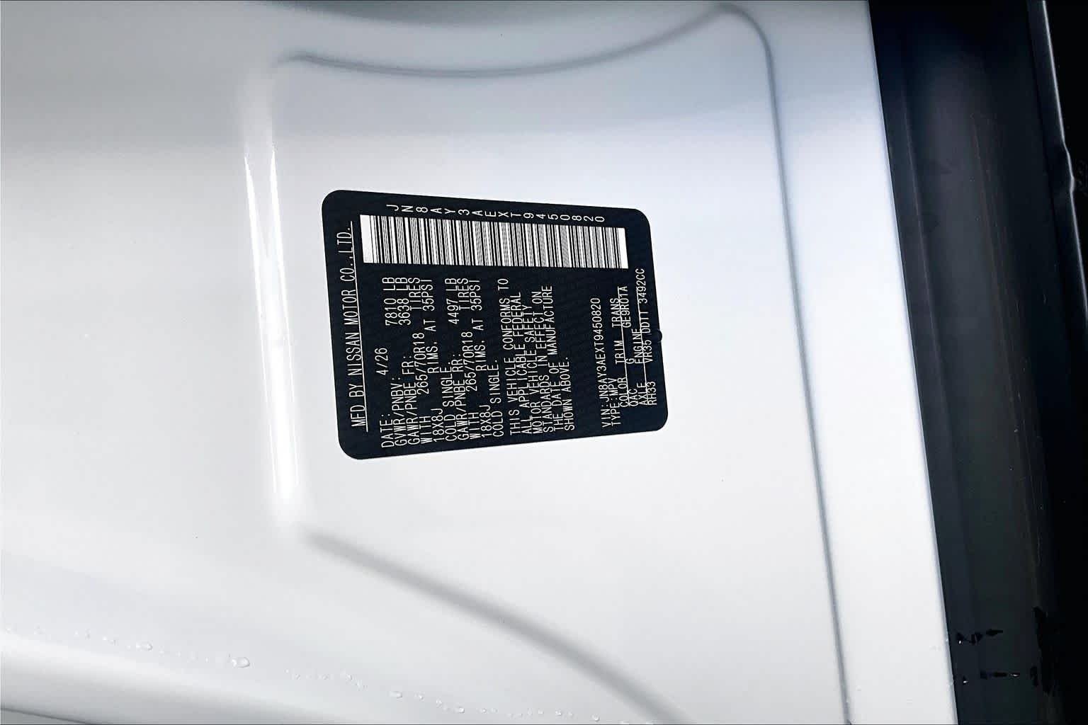 New 2026 ASPEN WHIT QACG Nissan SV image 14