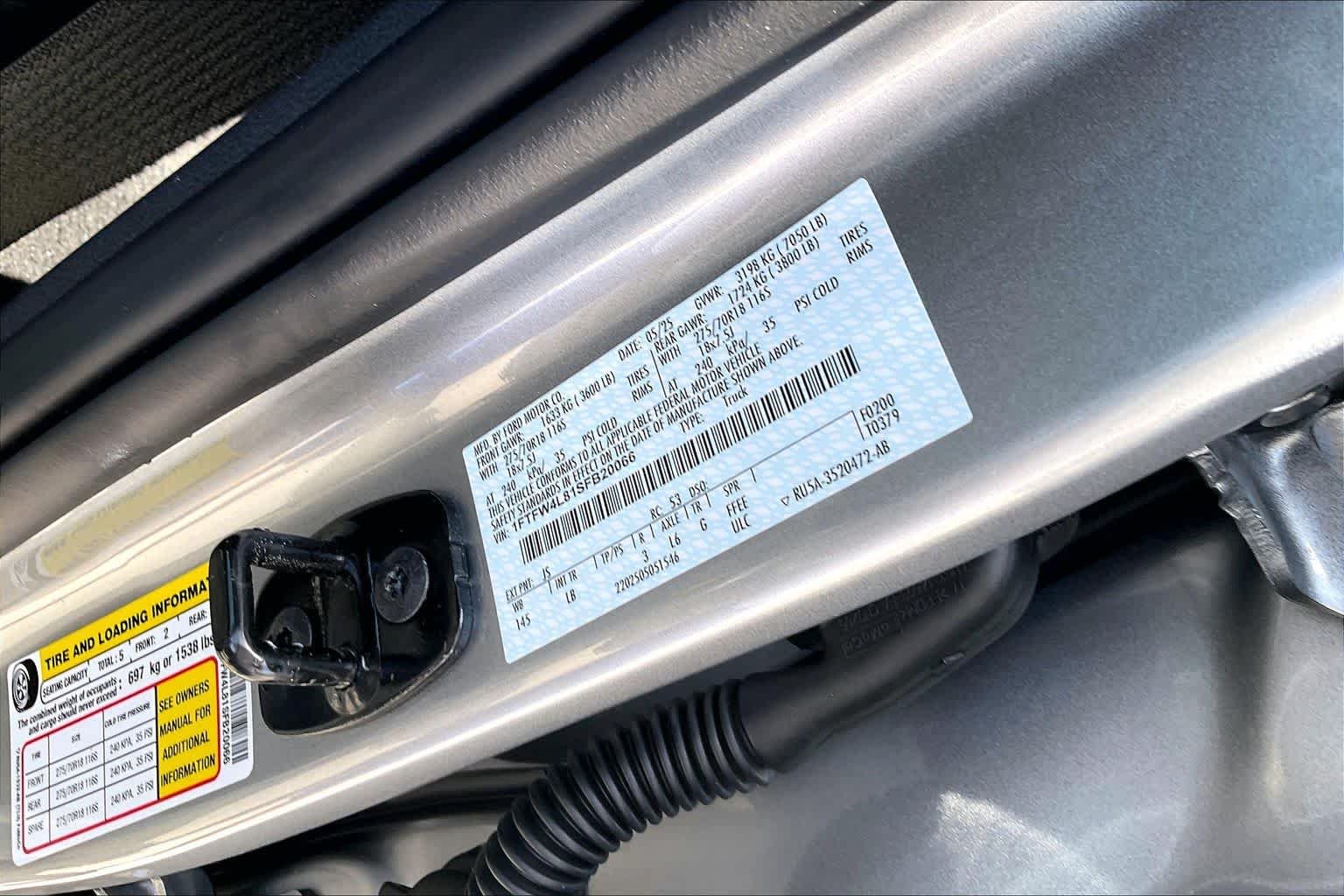 Used 2025 Iconic Silver Metallic Ford Tremor image 66