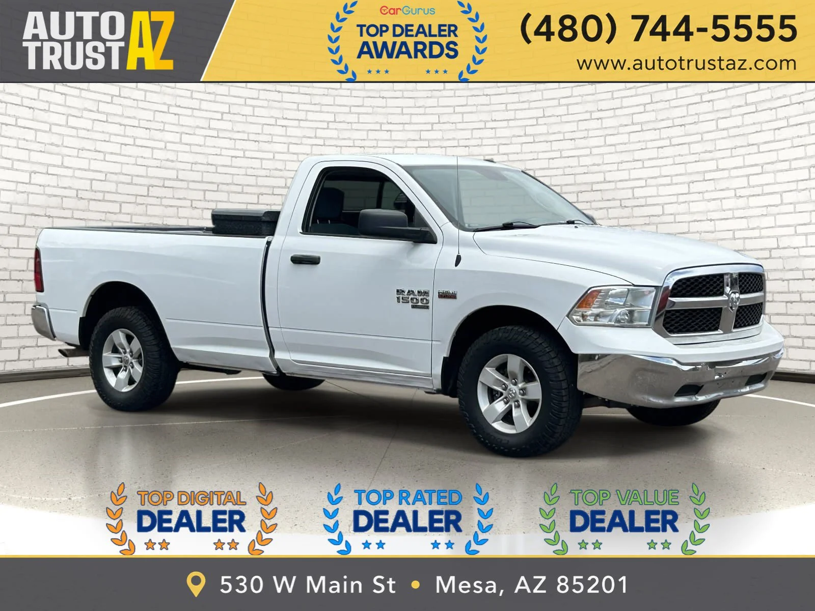 Used 2019 Bright White Clearcoat Ram Tradesman image 1