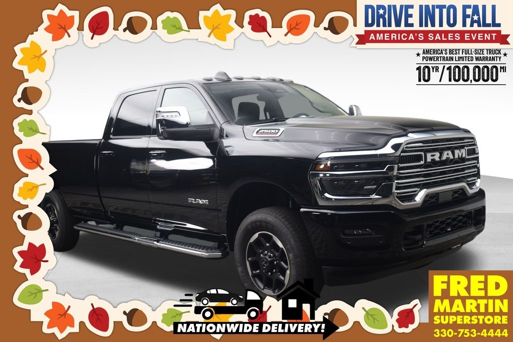 New 2026 Diamond Black Crystal Pearl-Coat Exterior Paint RAM Laramie image 1