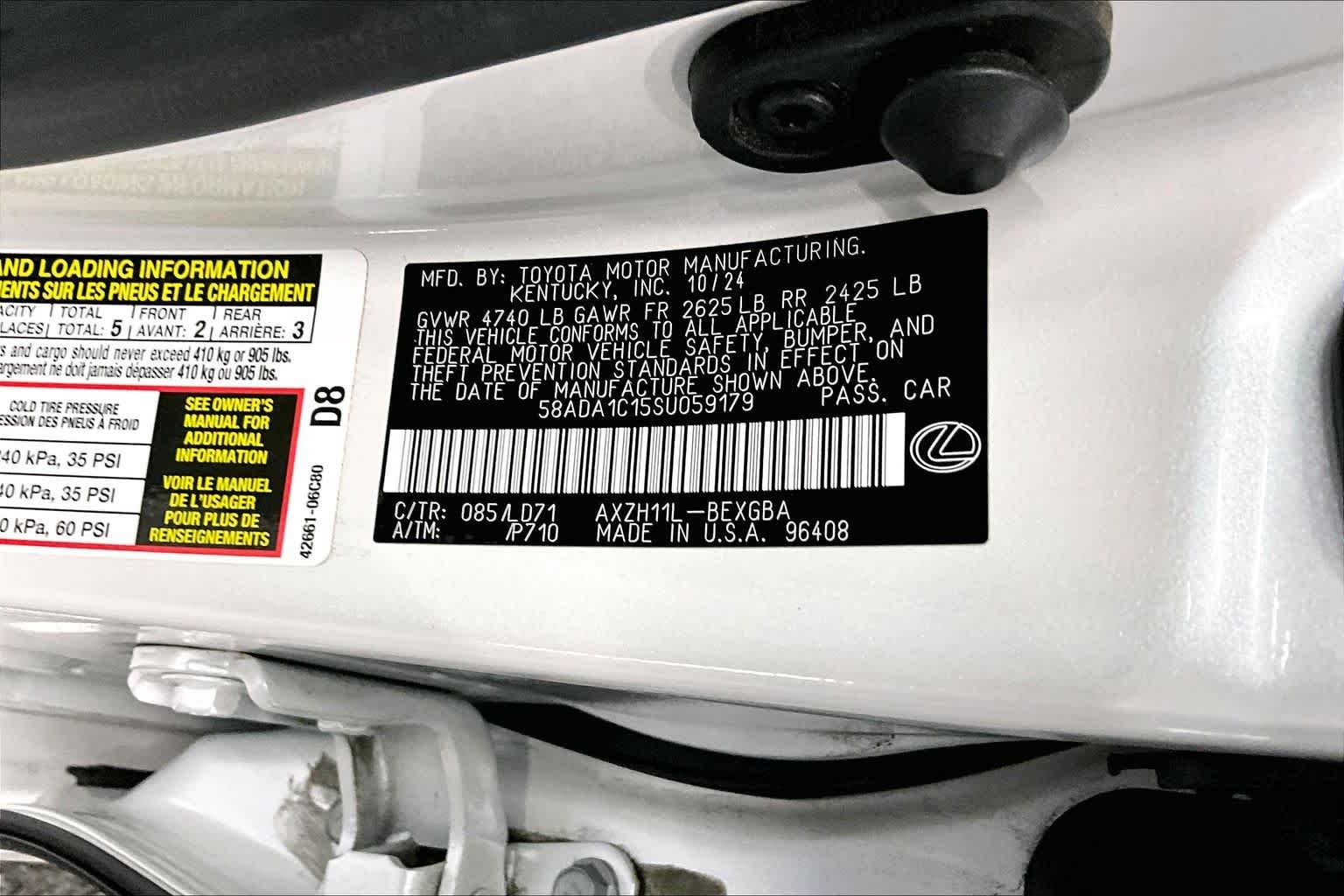 Certified Used 2025 Eminent White Pearl Lexus  image 35