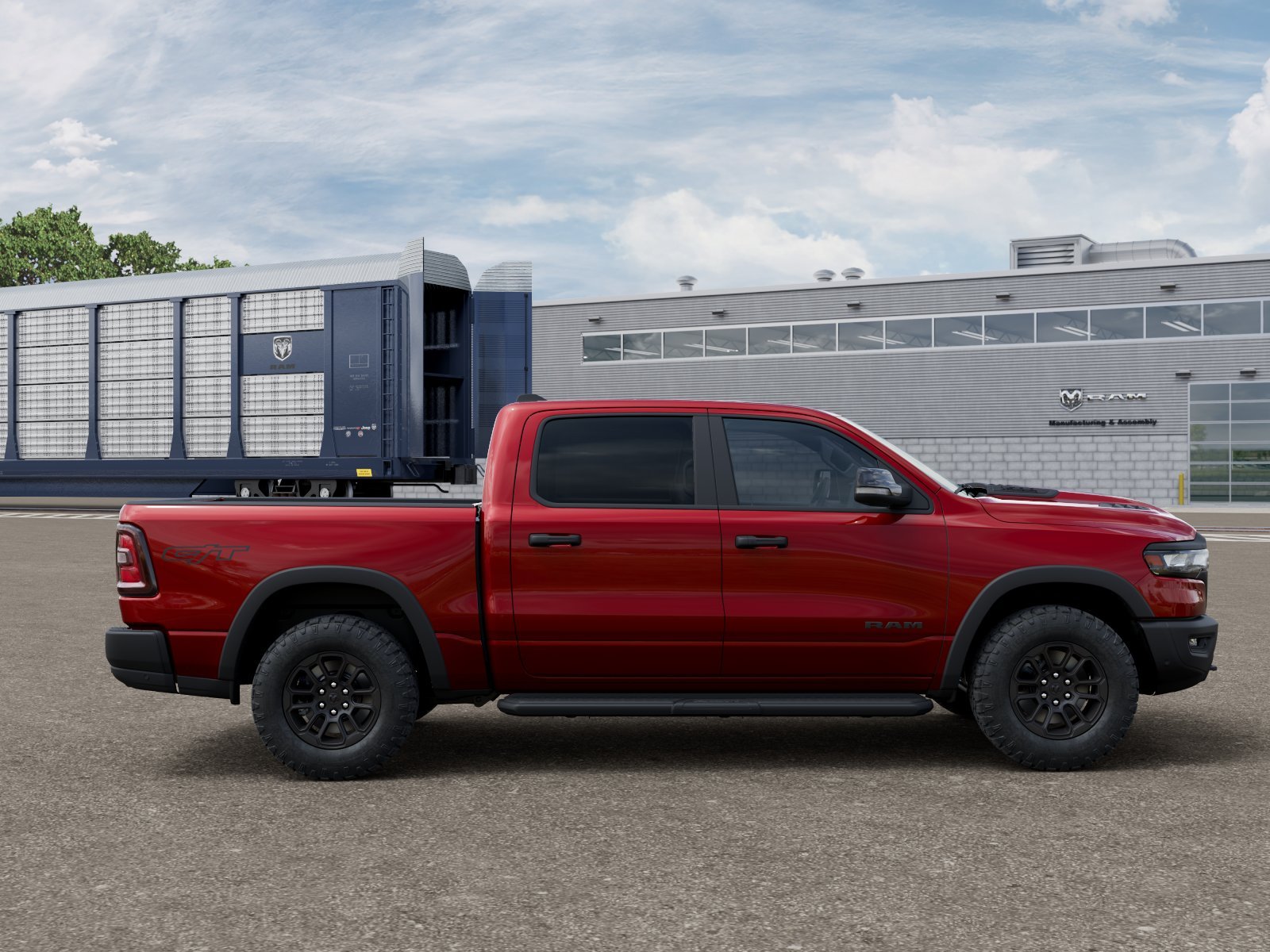 New 2027 Molten Red Pearl-Coat Exterior Paint RAM 4WD CREW 5