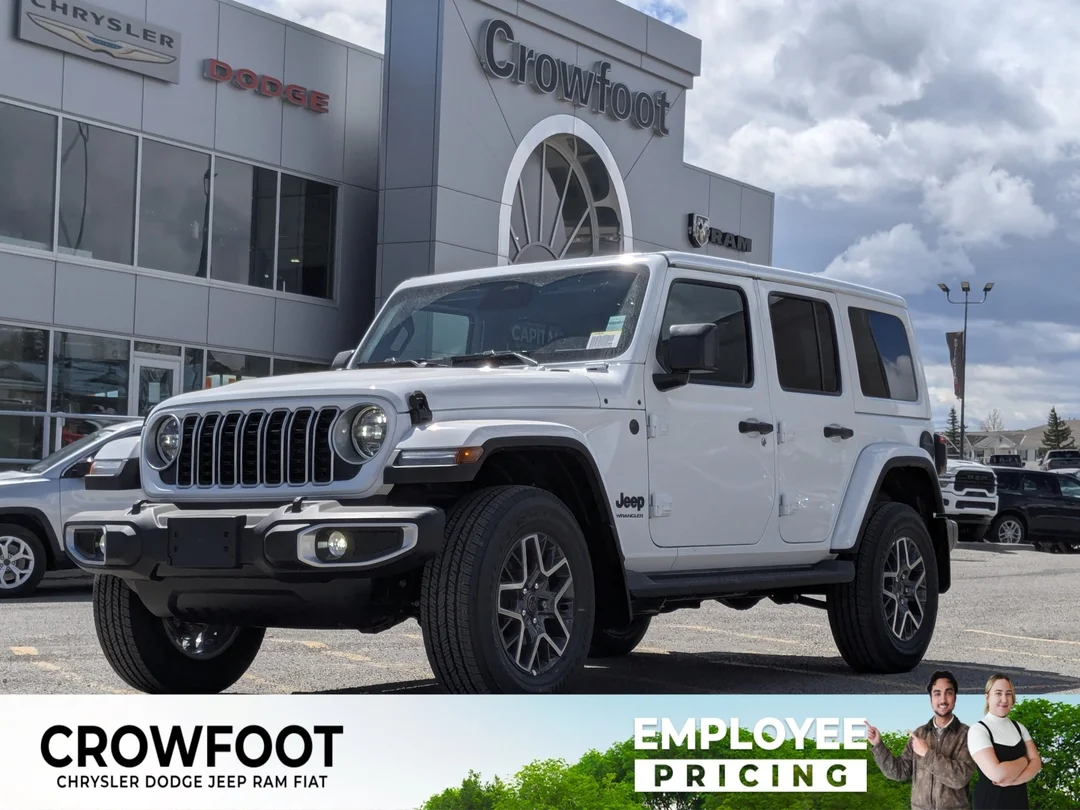 New 2026 White Jeep Sahara - - 4x4 - Body- Color Top - Side Steps - 2.0L Turbo - Remote Start & More! image 1