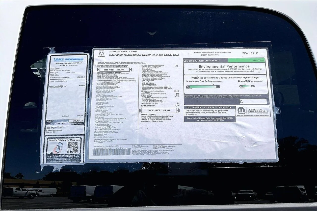 New 2026 Bright White Clear-Coat Exterior Paint RAM Tradesman image 38