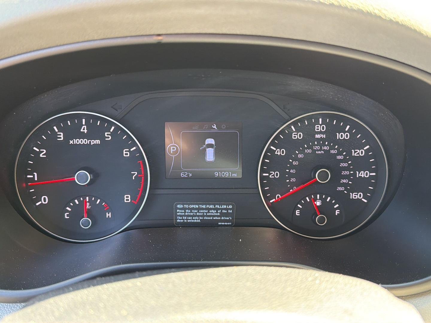 Used 2019 Black Cherry Kia LX image 7