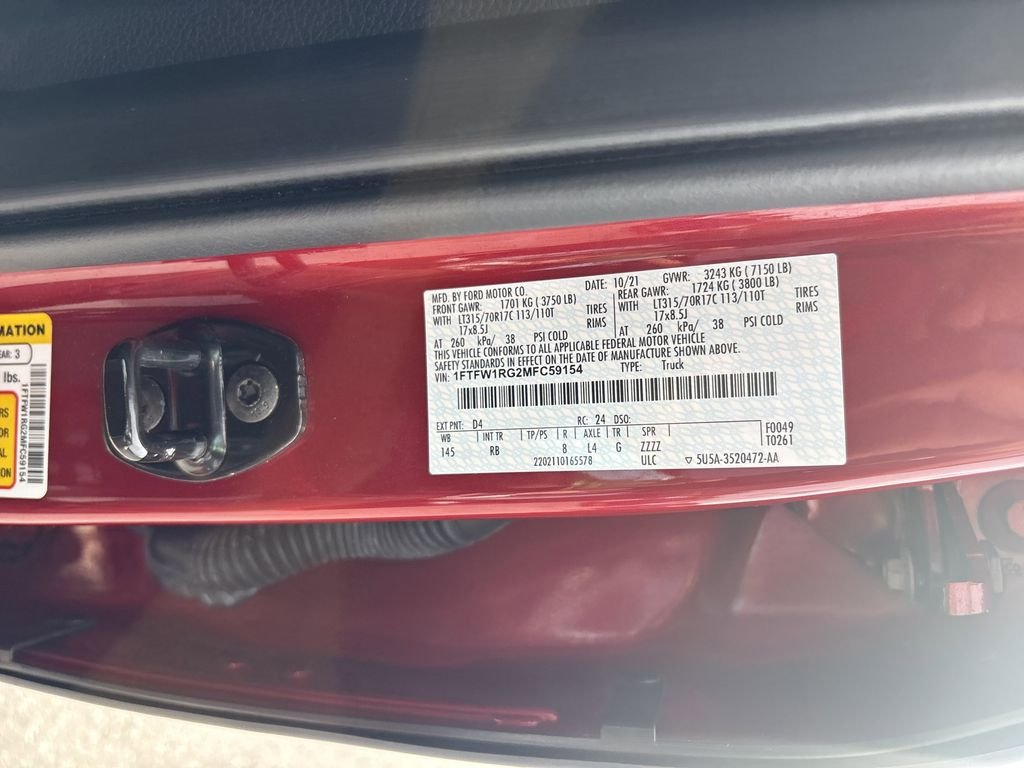 Used 2021 Red Ford Raptor image 37
