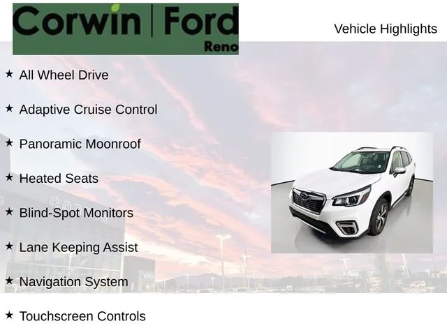 Used 2020 Crystal White Pearl Subaru Touring image 8