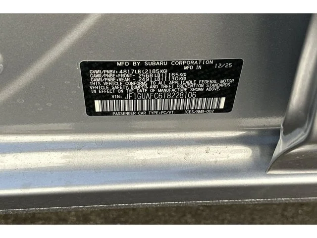 New 2026 ICE SILVER METALLIC Subaru Sport image 52