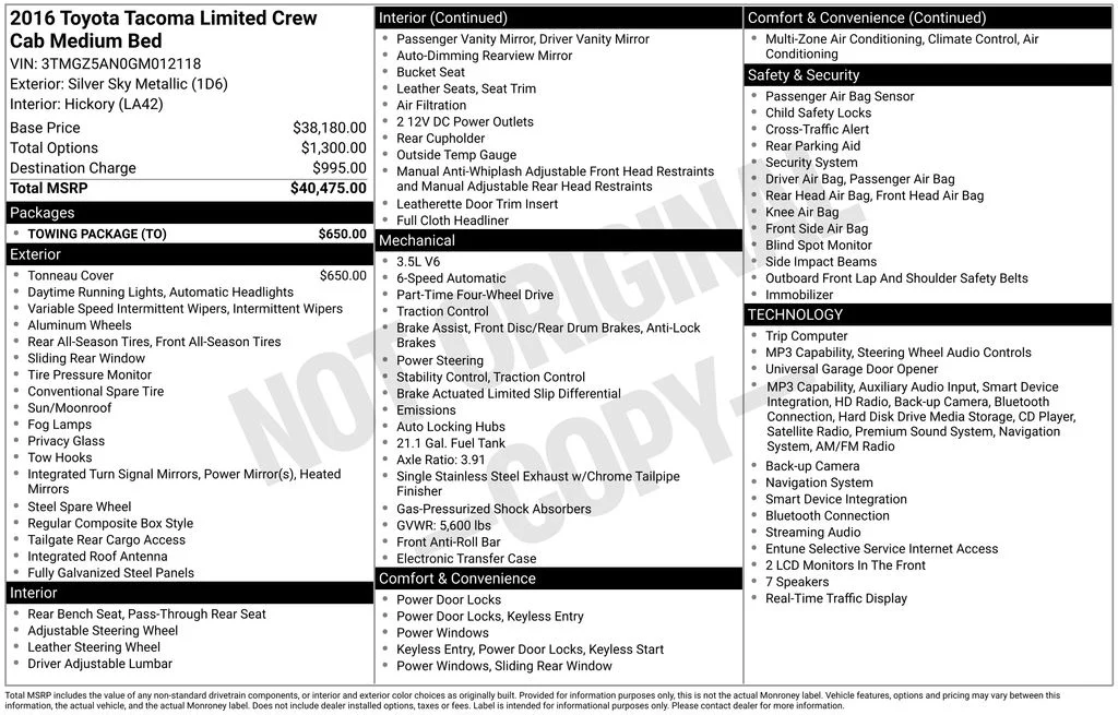 Used 2016 Silver Toyota Limited image 6