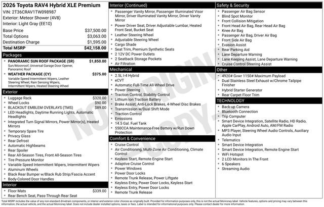 New 2026 Meteor Shower Toyota  XLE Premium image 32