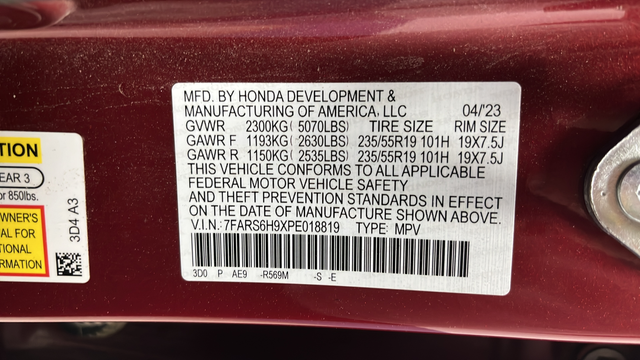 Used 2023 Red Honda Sport Touring image 29