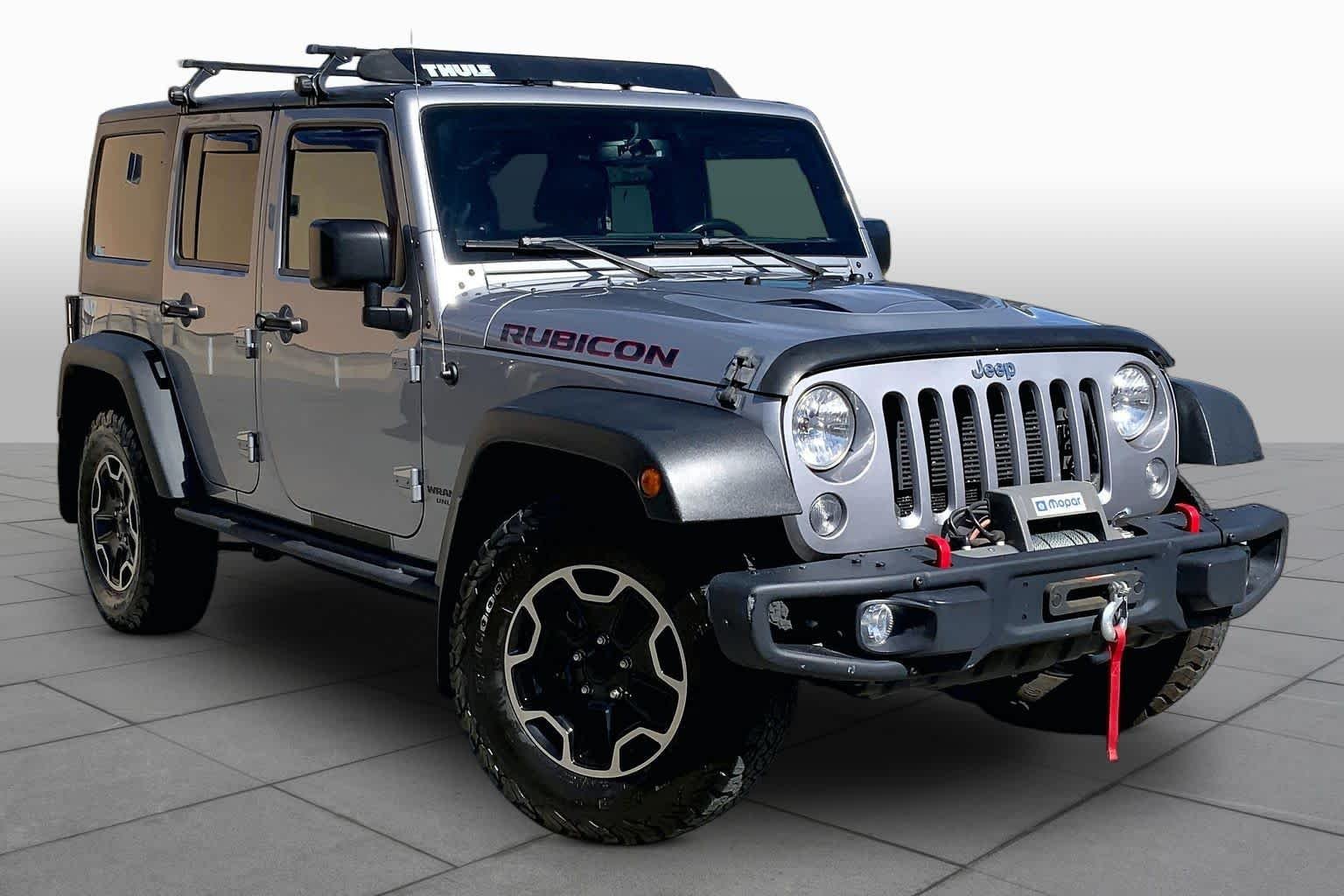Used 2015 Billet Silver Metallic Clearcoat Jeep Rubicon Hard Rock image 2