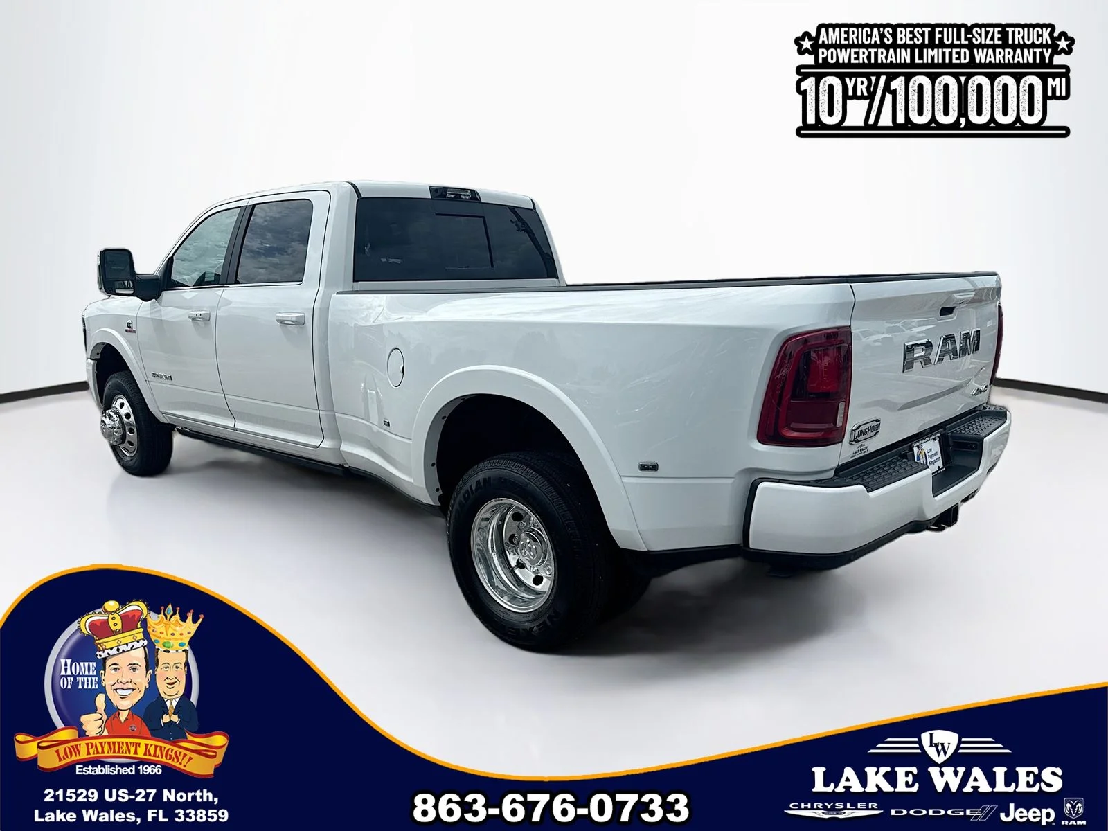 New 2026 Bright White Clear-Coat Exterior Paint RAM Longhorn image 4