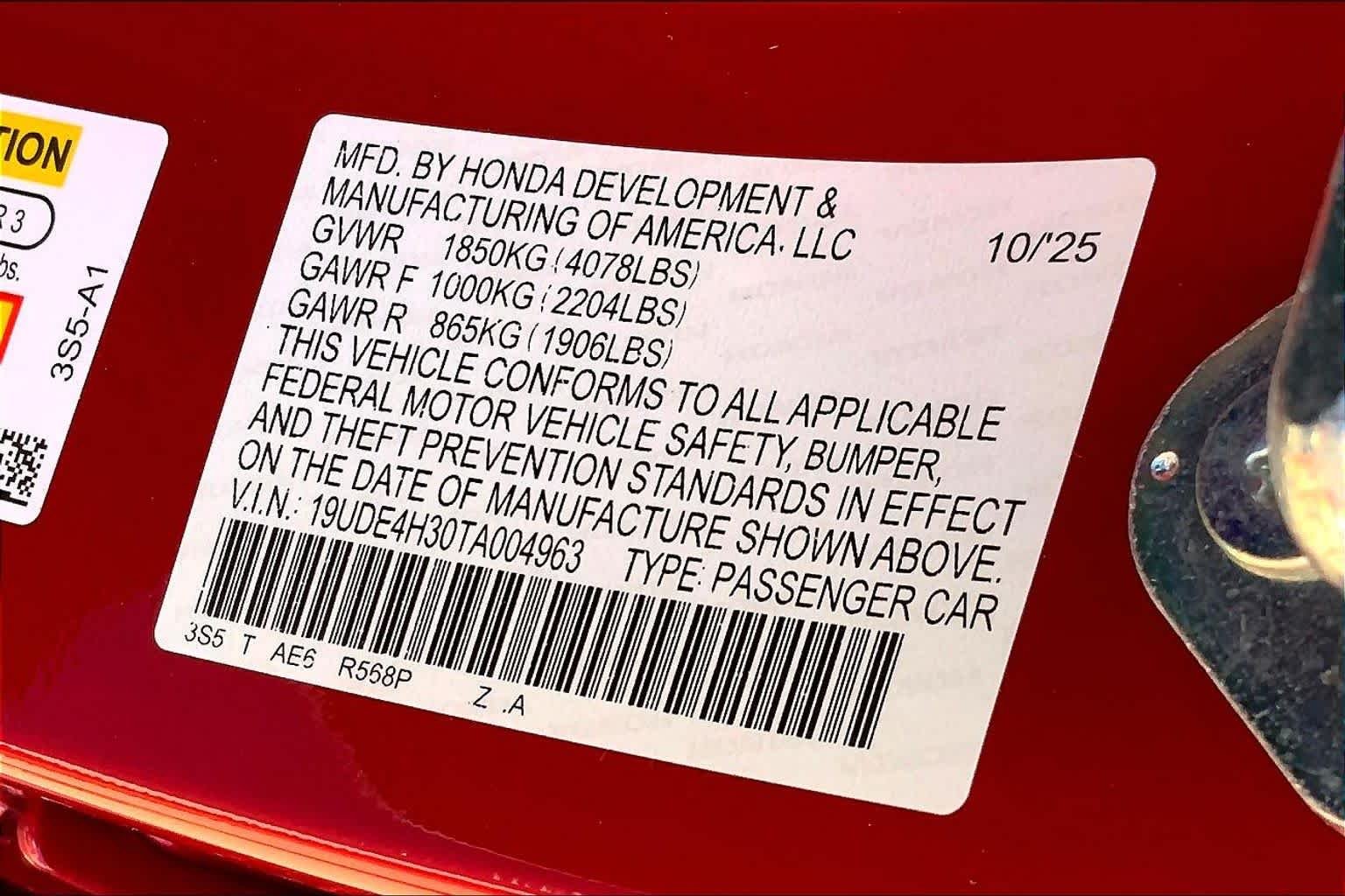 New 2026 Performance Red Pearl Acura w/A-Spec Package image 17