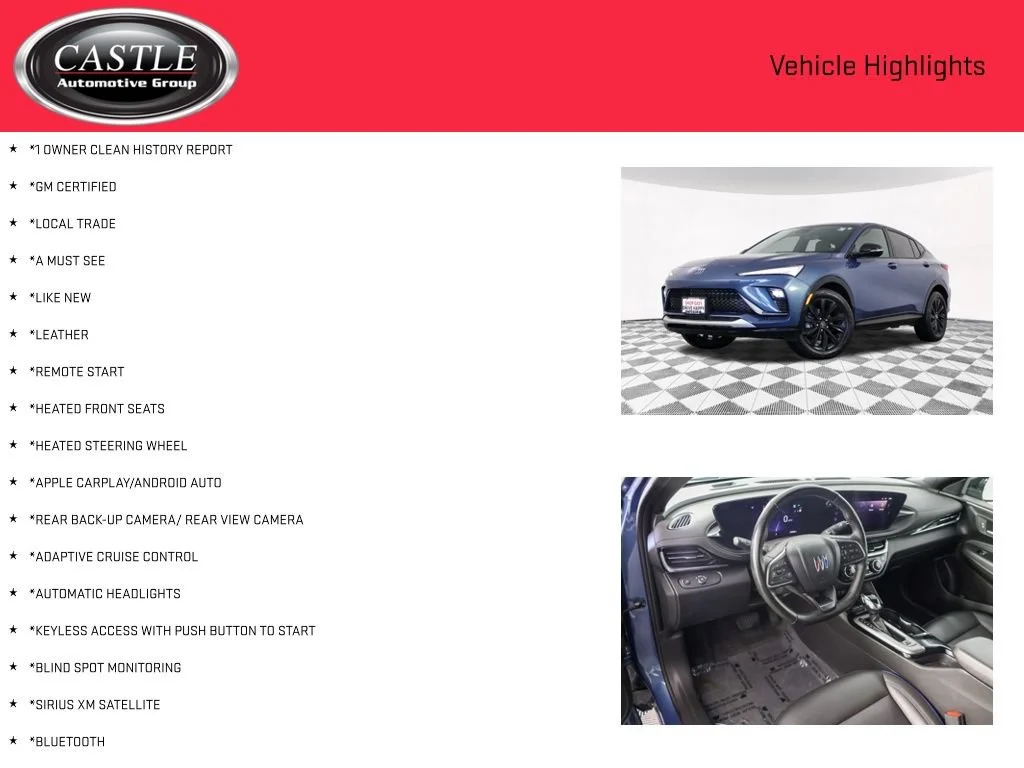 Used 2024 Ocean Blue Metallic Buick Sport Touring image 3