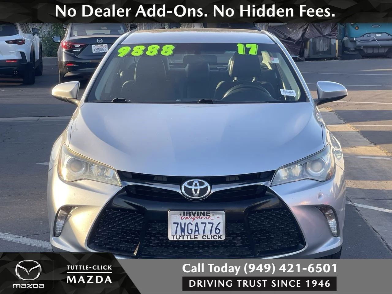 Used 2017 CELESTIAL SILVER Toyota SE image 2