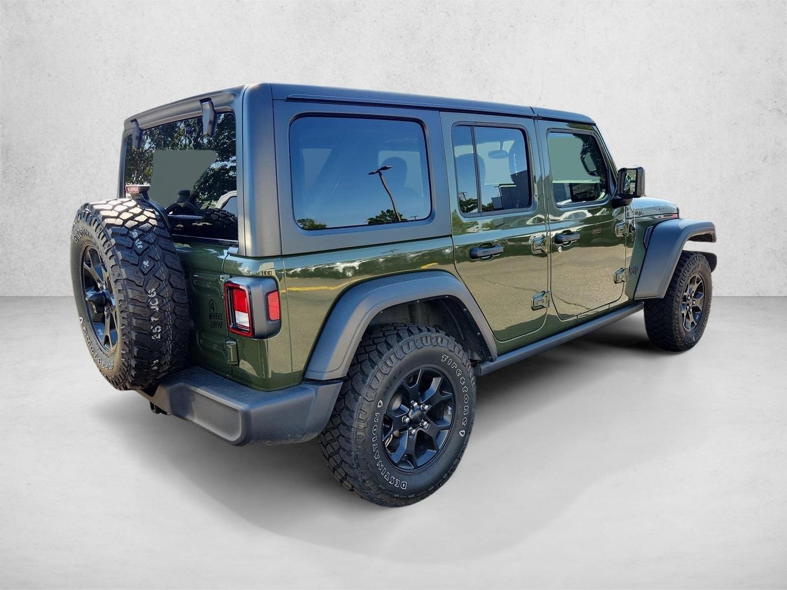 Used 2021 Sarge Green Clearcoat Jeep Unlimited Willys image 7