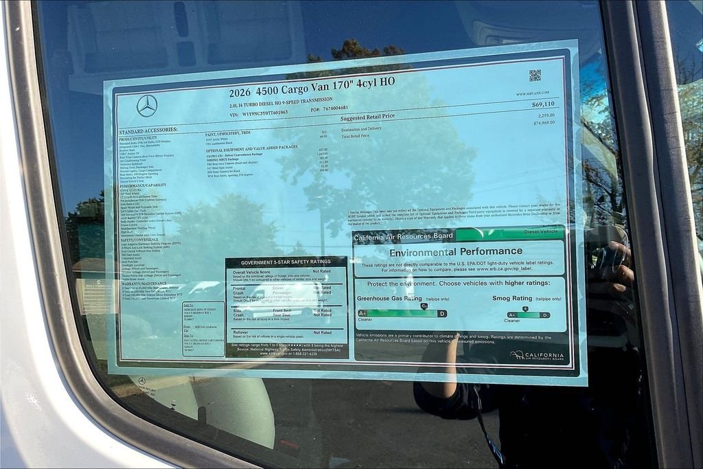 New 2026 Arctic White Mercedes-Benz Cargo Van 170 WB image 13