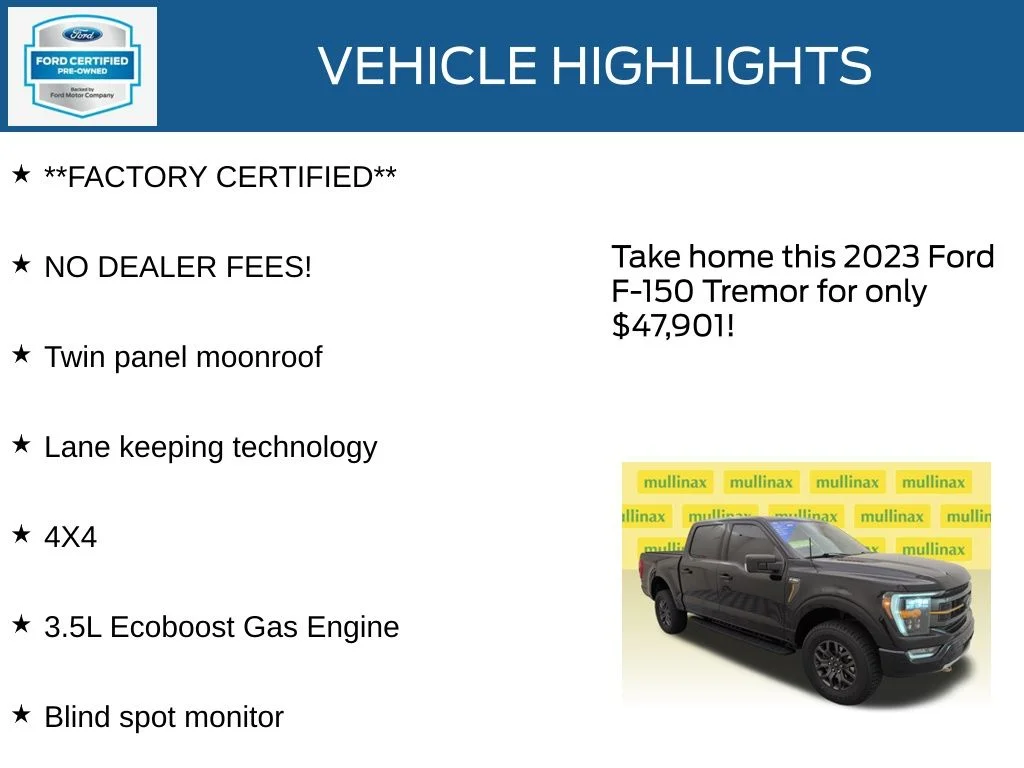 Certified Used 2023 Black Ford Tremor image 12