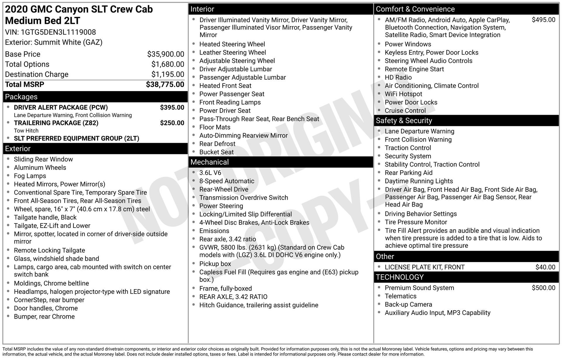 2020 GMC Canyon 2WD SLT Crew Cab Short Box's photo